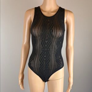 Vintage Wolford Black Lace Bodysuit